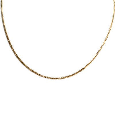 Used 750 yellow gold chain, 40.5 cm, forcat link