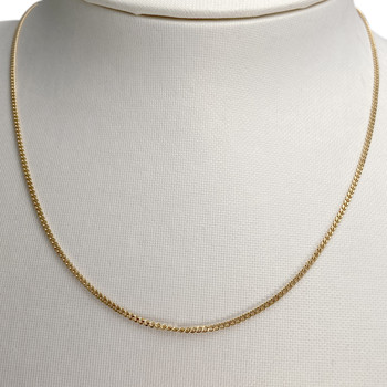 Tweedehands ketting van 750 geelgoud met forcat-schakels, 40,5 cm