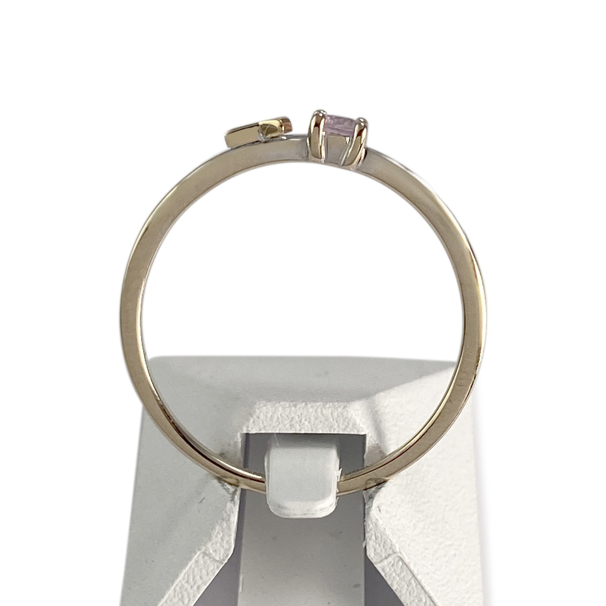 Bague MAUBOUSSIN d'occasion 2 ors 750 saphir rose - vue 3