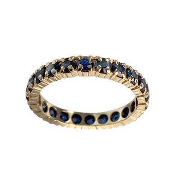 Second-hand gold ring 750 yellow sapphires