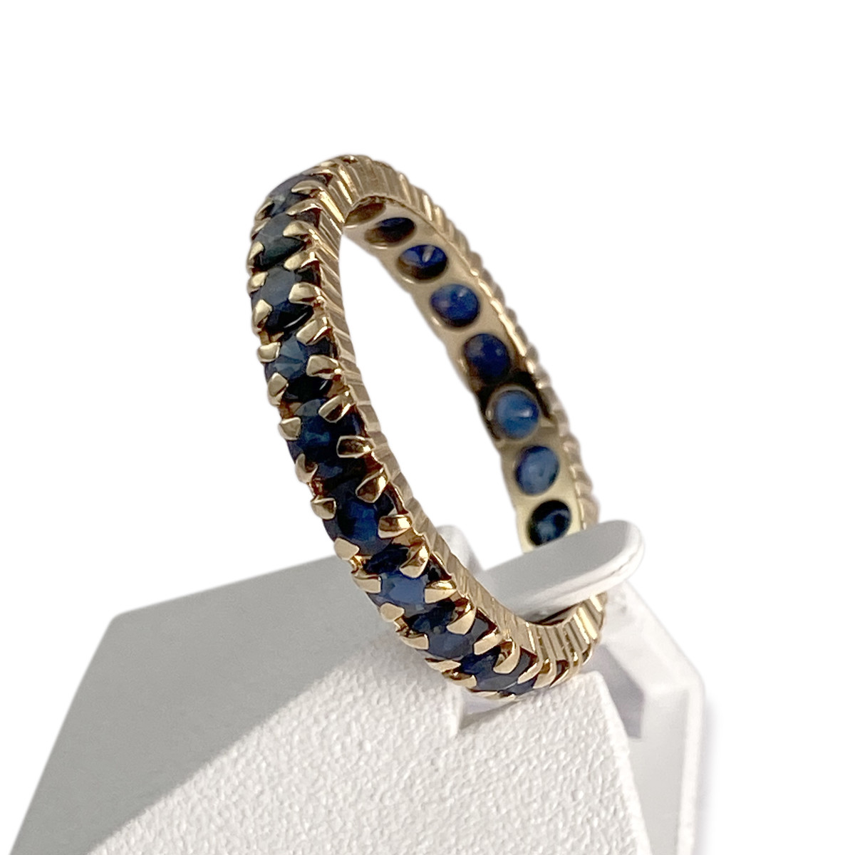 Bague d'occasion or 750 jaune saphirs - vue 2