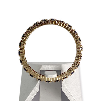 Second-hand gold ring 750 yellow sapphires