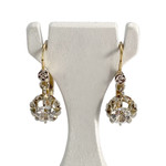 Boucles d'oreilles d'occasion 2 ors 750 spinelles synthétiques - vue 1