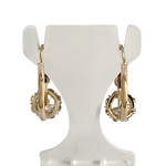 Boucles d'oreilles d'occasion 2 ors 750 spinelles synthétiques - vue 3