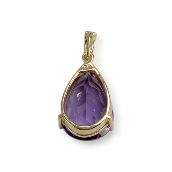 Pendentif d'occasion or 750 jaune améthyste