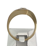 Solitaire d'occasion or 750 jaune diamant - vue 3