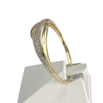 Tweekleurige ring van 750 goud met diamanten - afbeelding 2