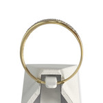 Tweekleurige ring van 750 goud met diamanten - afbeelding 3