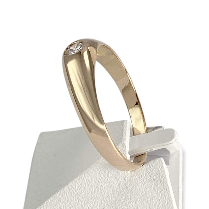 Bague d'occasion or 750 jaune diamant - vue 2