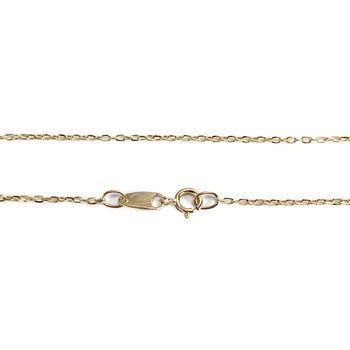 Collier d'occasion or 750 jaune maille forçat diamants grenat