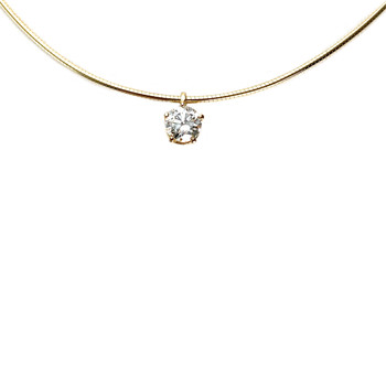 Collier d'occasion or 750 jaune maille omega diamant