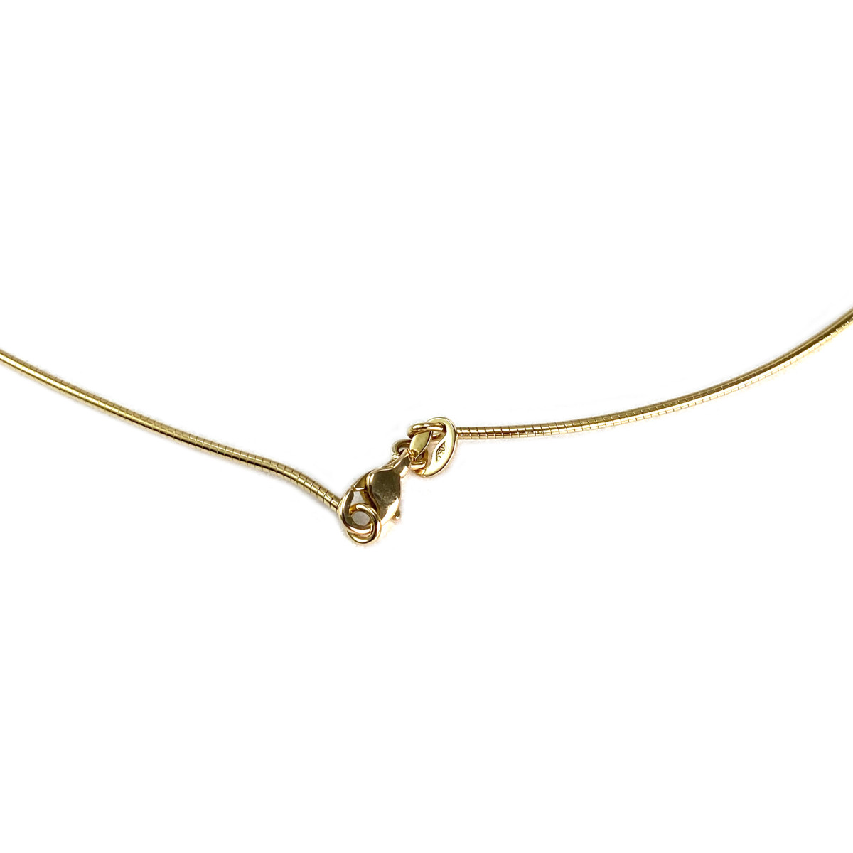 Collier d'occasion or 750 jaune maille omega diamant - vue 3