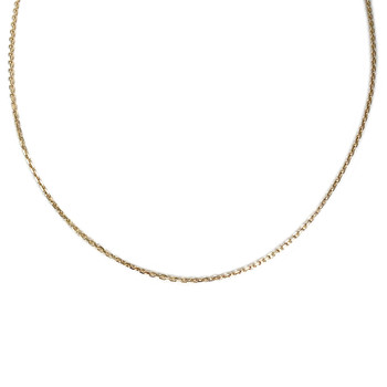Used 750 yellow gold chain, 45 cm, forcat link