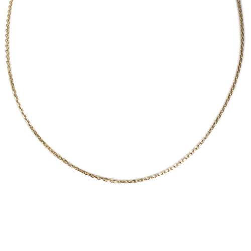 Tweedehands gouden ketting 750 gele maliënkolder 45 cm
