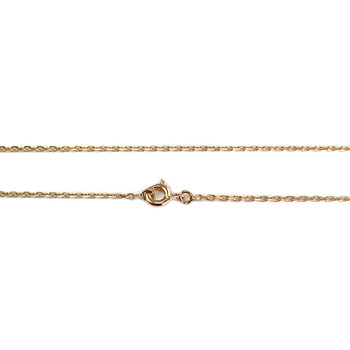 Used 750 yellow gold chain, 45 cm, forcat link