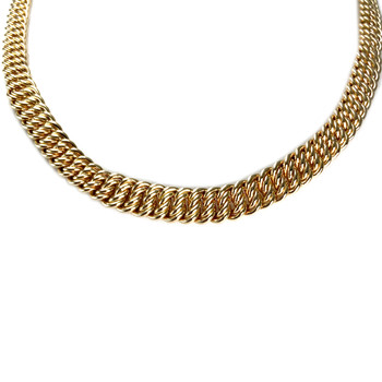 Second-hand necklace in 750 yellow gold, American style