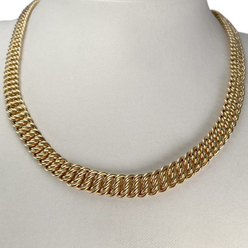 Second-hand necklace in 750 yellow gold, American style