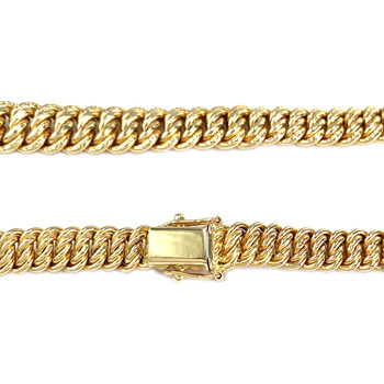 Second-hand necklace in 750 yellow gold, American style