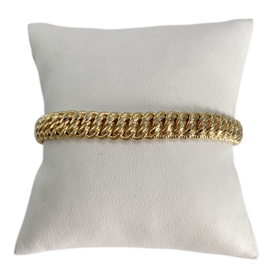 Bracelet d'occasion or 750 jaune maille américaine - vue 1