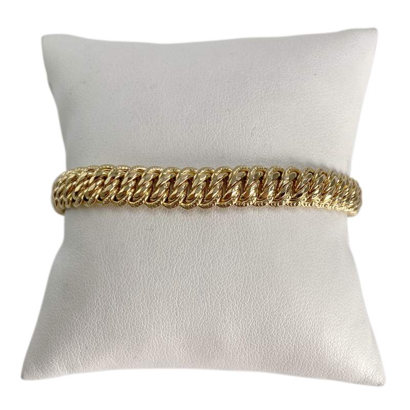 Bracelet d'occasion or 750 jaune maille américaine - vue 1