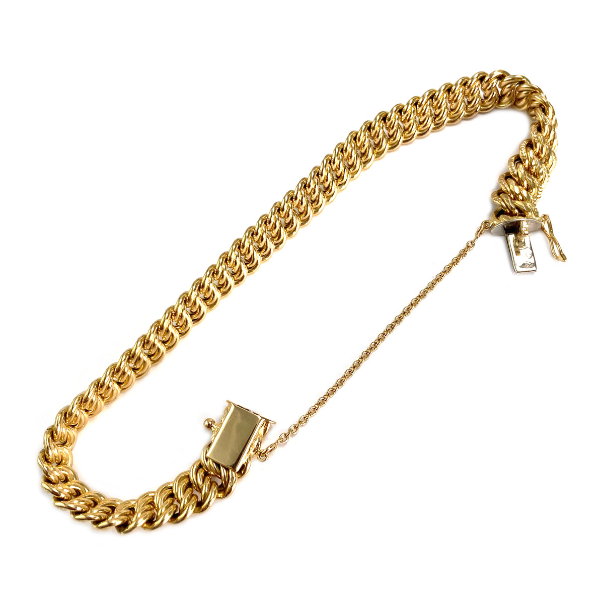 Bracelet d'occasion or 750 jaune maille américaine - vue 2