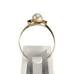 Bague d'occasion or 750 jaune saphirs perle de culture - vue 3