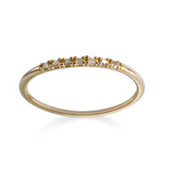 Second-hand gold ring 375 yellow diamonds