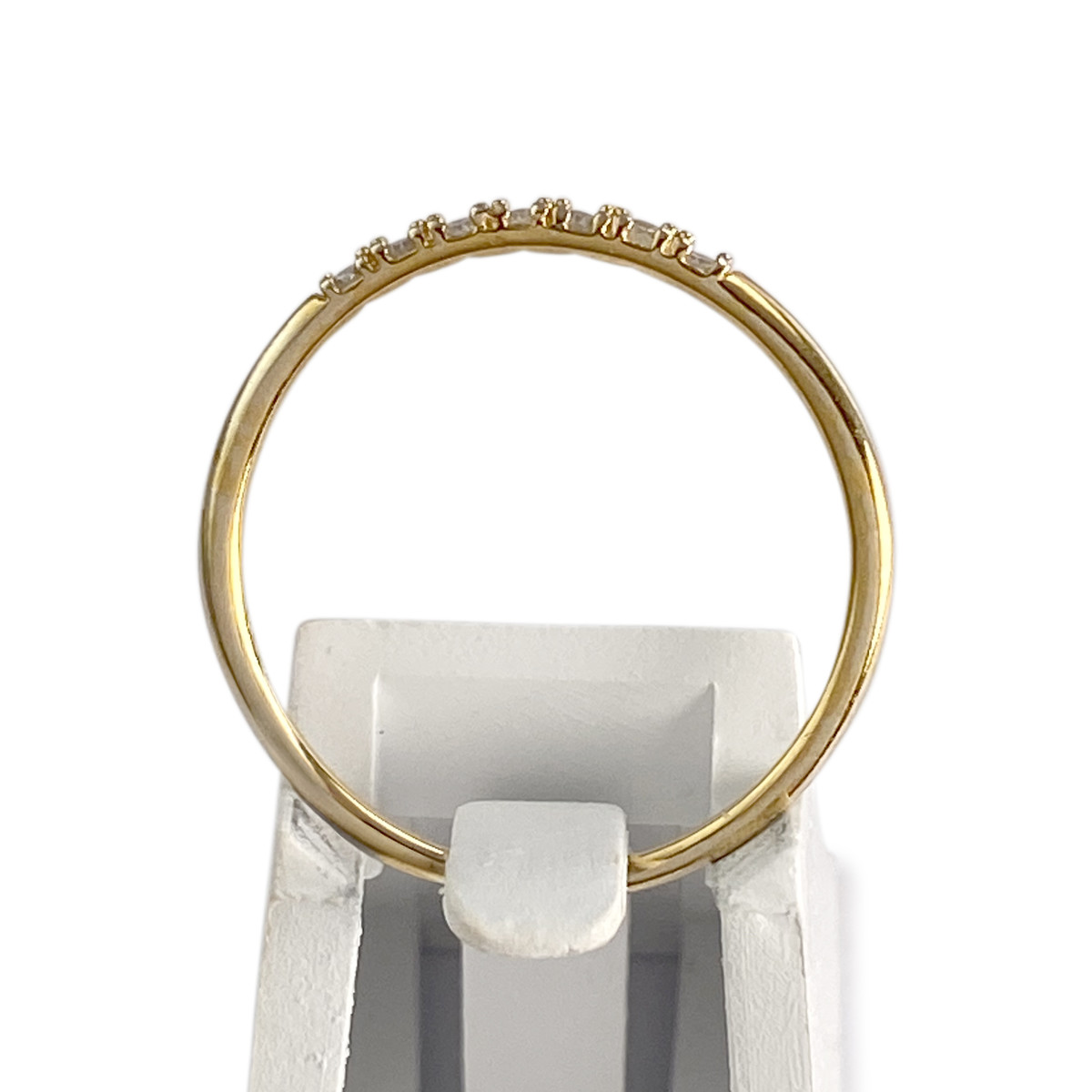 Bague d'occasion or 375 jaune diamants - vue 3