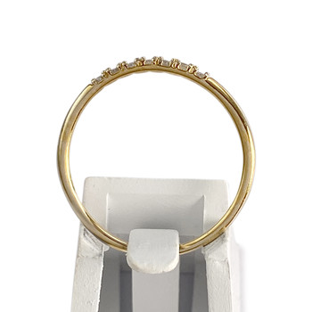 Tweedehands gouden ring 375 gele diamanten