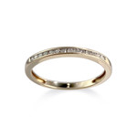 Bague d'occasion or 375 jaune diamants - vue 1