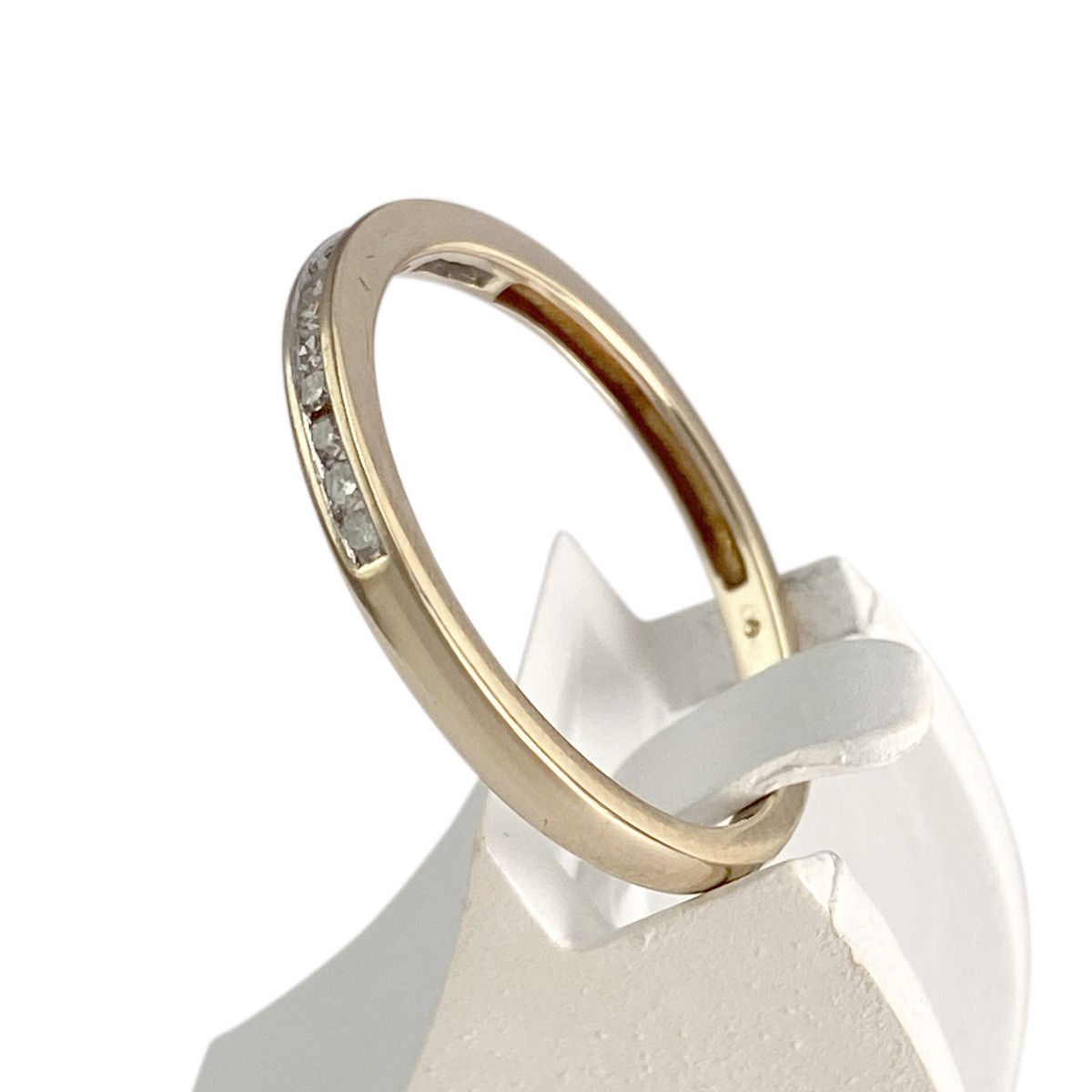 Bague d'occasion or 375 jaune diamants - vue 2