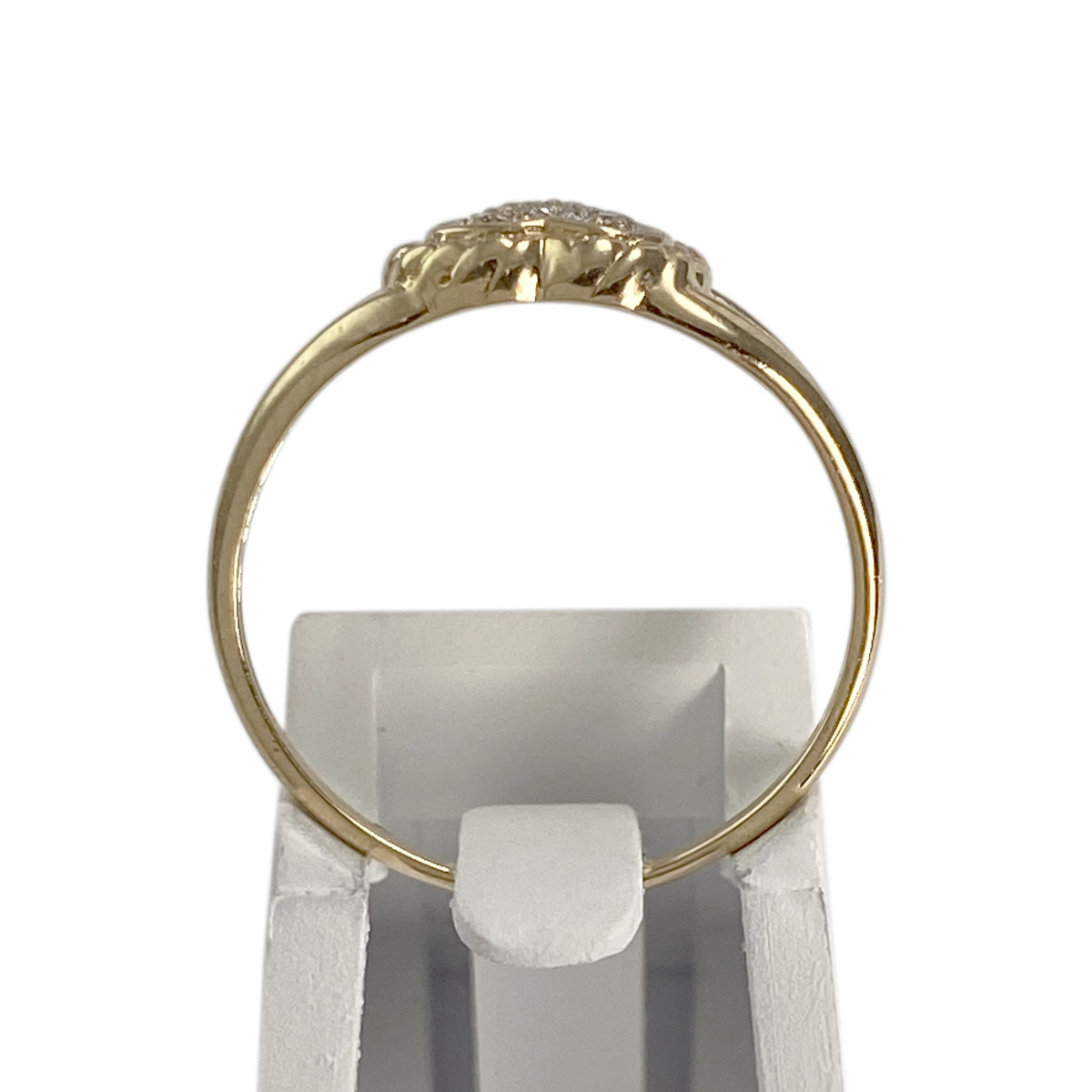 Bague d'occasion 2 ors 750 coeur diamants - vue 3