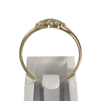 Bague d'occasion 2 ors 750 coeur diamants
