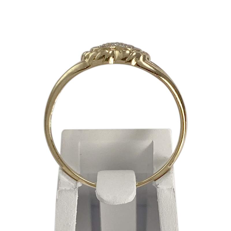 Bague d'occasion 2 ors 750 coeur diamants - vue 3