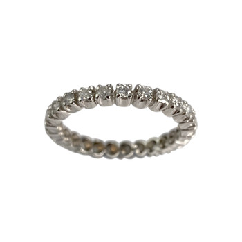 Bague d'occasion or 750 blanc diamants