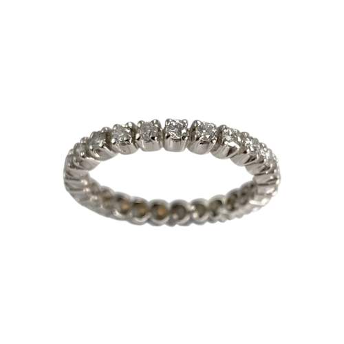 Second-hand gold ring 750 white diamonds