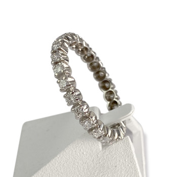 Bague d'occasion or 750 blanc diamants
