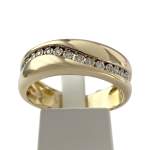 Bague d'occasion or 750 jaune diamants - vue 1