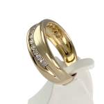 Bague d'occasion or 750 jaune diamants - vue 2