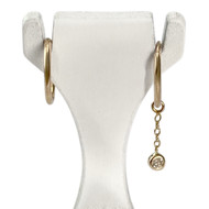 Créoles d'occasion or 750 jaune dépareillées diamant