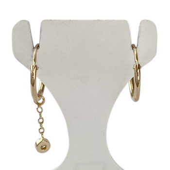 Créoles d'occasion or 750 jaune dépareillées diamant