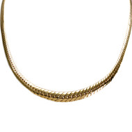 Pre-owned 375 yellow gold polished English chain necklace, 42 cm