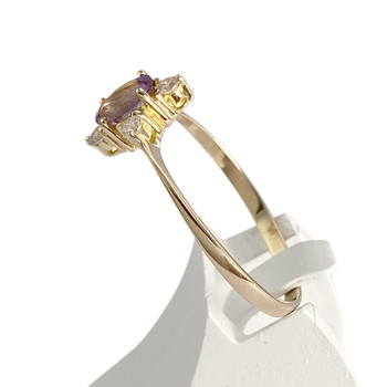 Bague d'occasion or 585 jaune amethyste zirconias