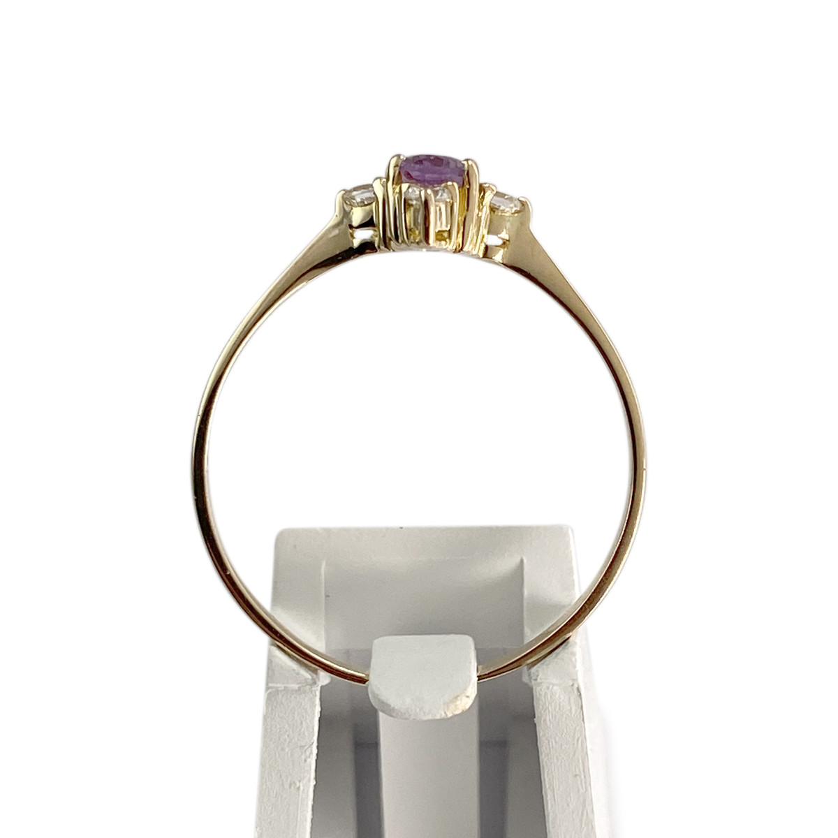 Bague d'occasion or 585 jaune amethyste zirconias - vue 3