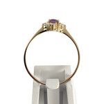 Bague d'occasion or 585 jaune amethyste zirconias - vue 3