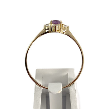 Bague d'occasion or 585 jaune amethyste zirconias