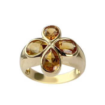 Bague d'occasion or 750 jaune citrines