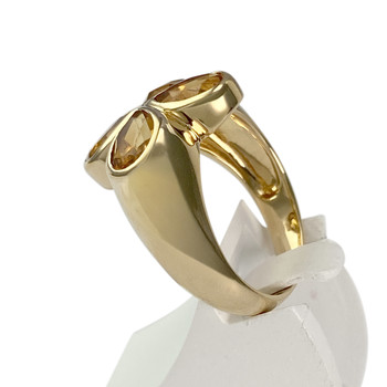 Bague d'occasion or 750 jaune citrines