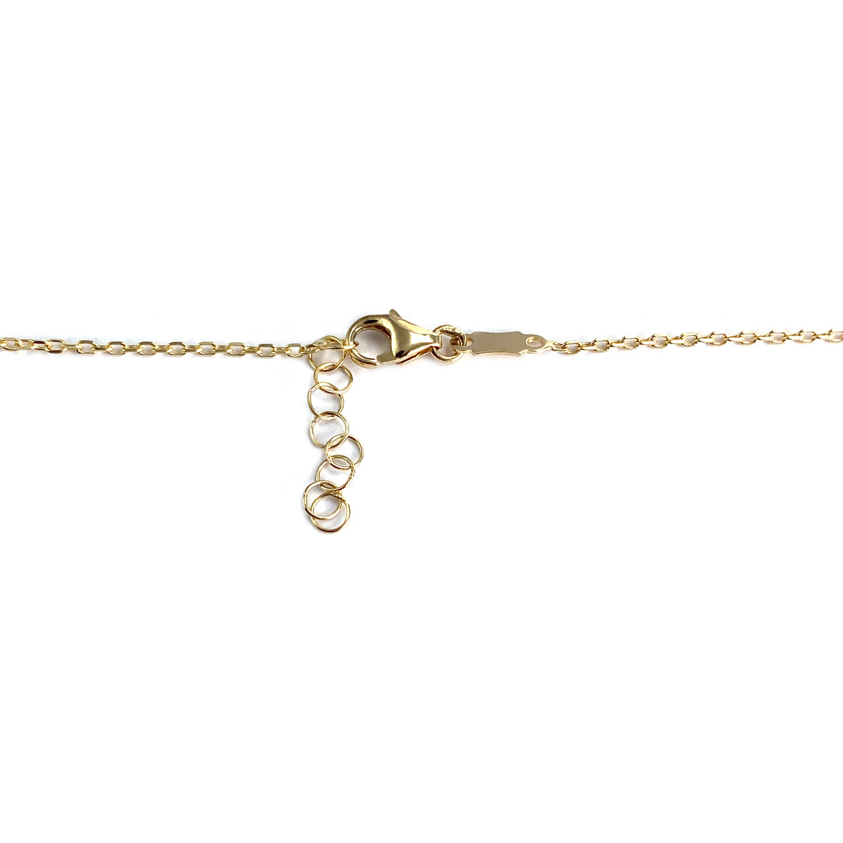 Collier d'occasion or 750 jaune maille forcat diamant - vue 3