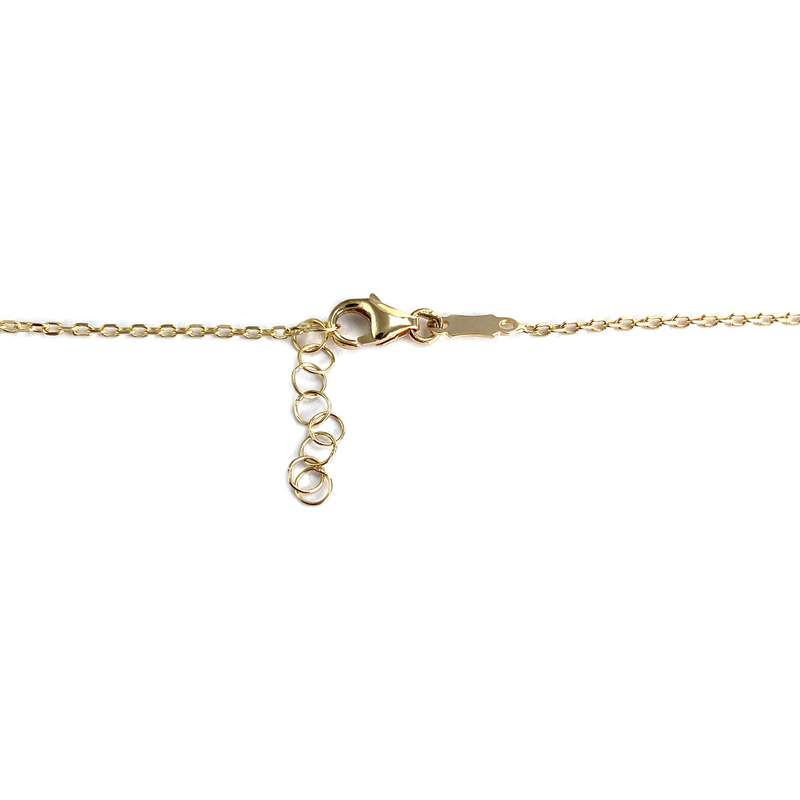 Collier d'occasion or 750 jaune maille forcat diamant - vue 3